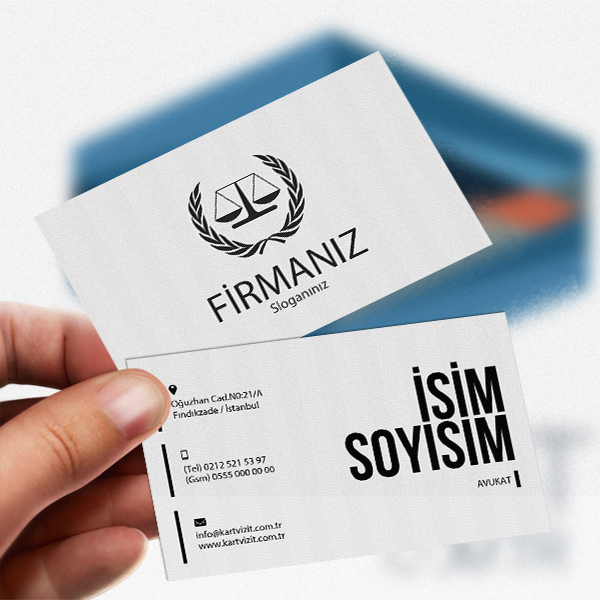 Avukat Kartvizit terazi Siyah Gri KV4266
